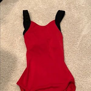 Black and Red Criss Cross Leotard